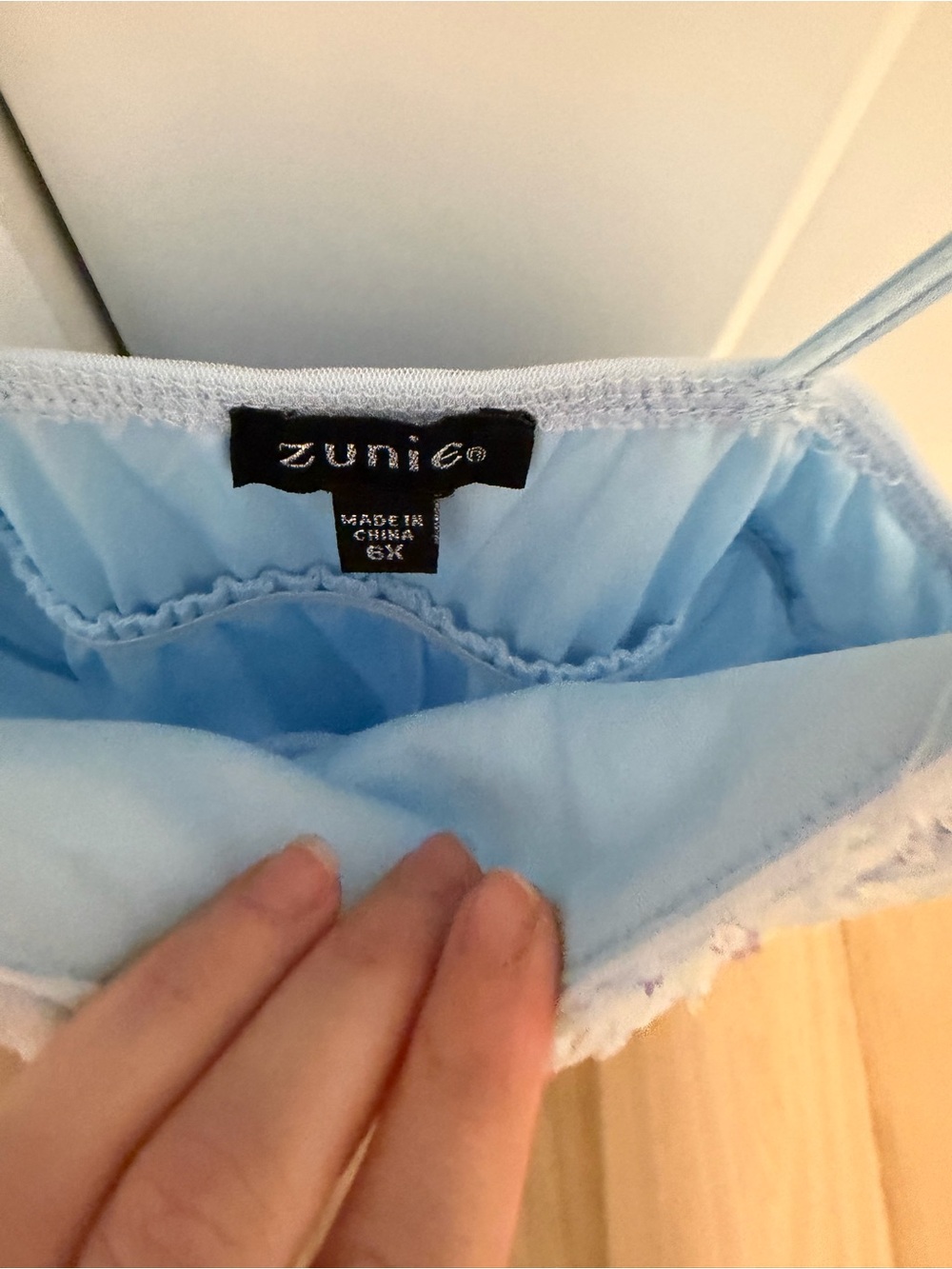 Zunie Light Blue Sequin Tulle Spaghetti Strap Party Dress - Picture 2 of 2